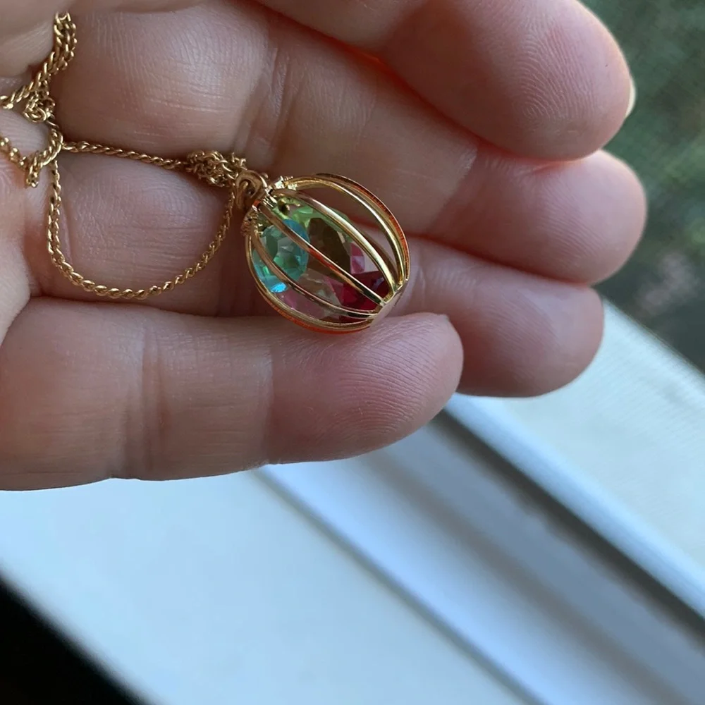 Girl’s necklace with multi-colored stones